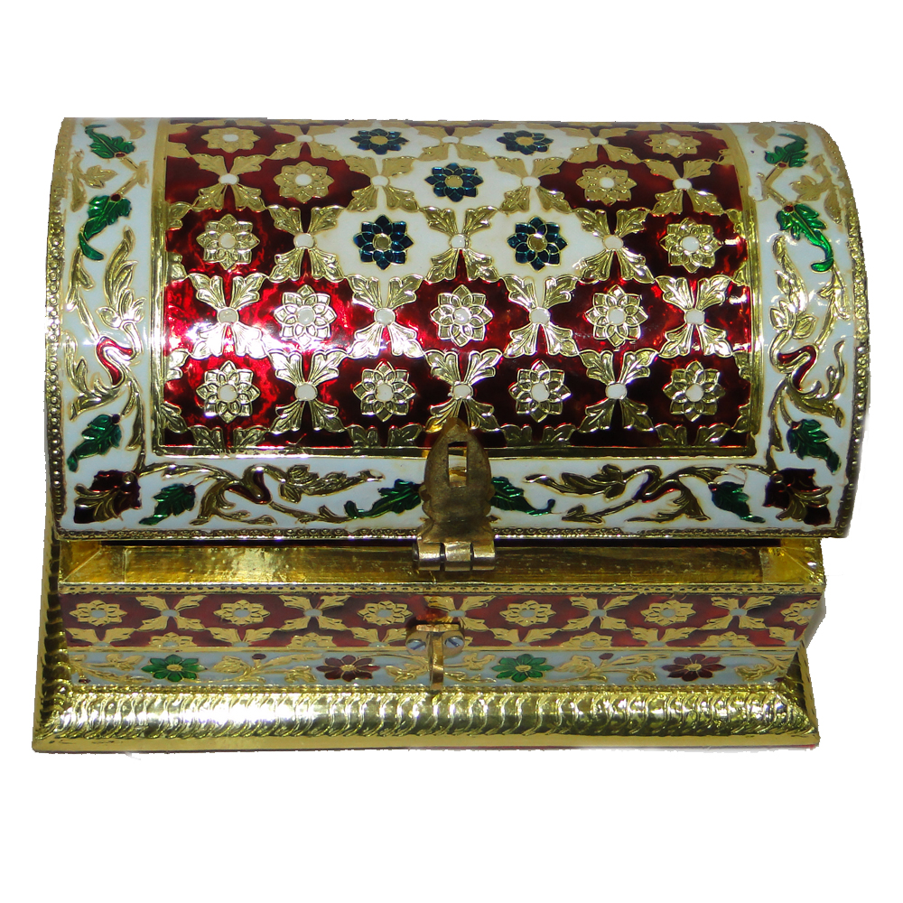 Traditional Bangle and Jewellery box with rajasthani Meenakari Work - Image 4