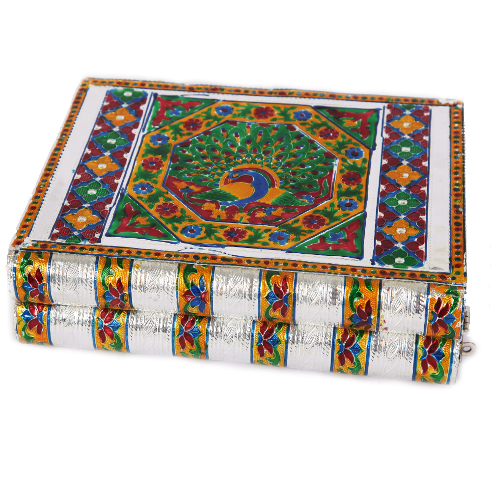 Traditional Bangle and Jewellery box with rajasthani Meenakari Work - Image 2