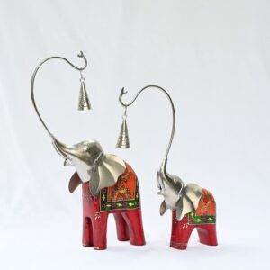 Rajasthani Wooden & Metal Elephant Set