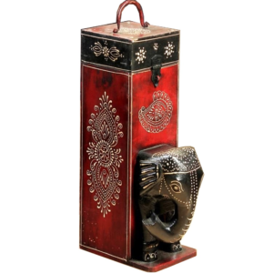 meenakariWooden Elephant Bottle Holder