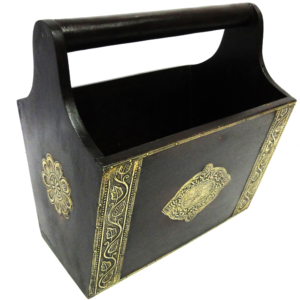 Meenakari wooden magazine holder